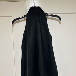 Black Halter Top with Bow in Back